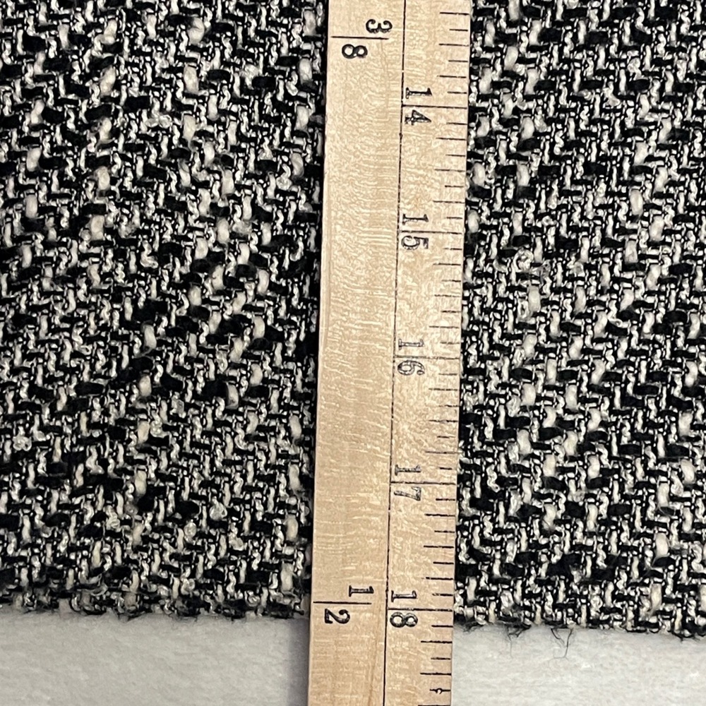 Ann Taylor LOFT Black White Tweed Zip Front Mini Skirt Size 6 Lined Workwear - Picture 3 of 9